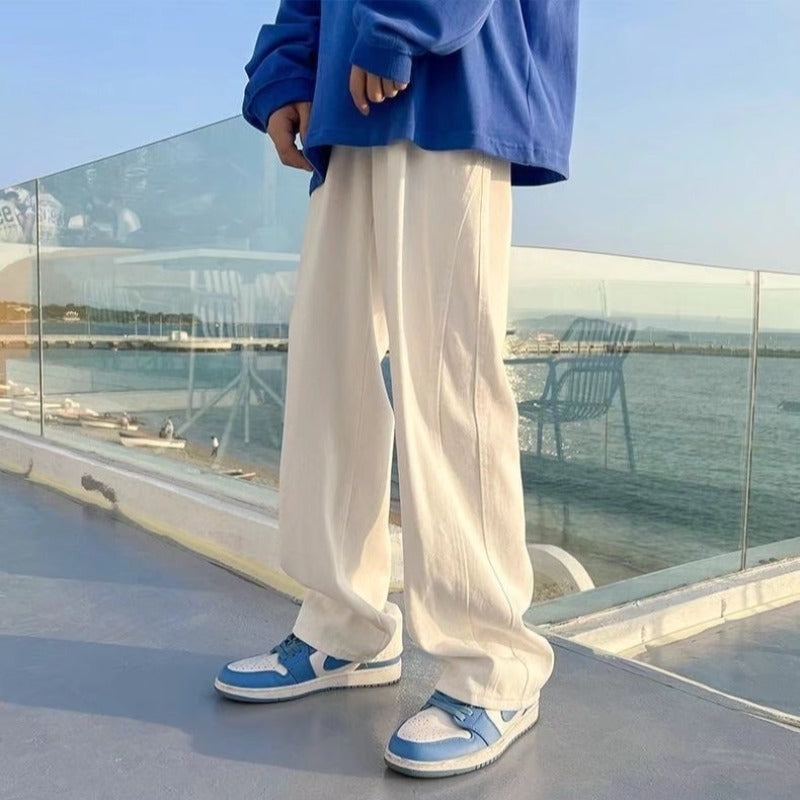 INS Hong Kong Style Loose Straight Mop Wide Leg