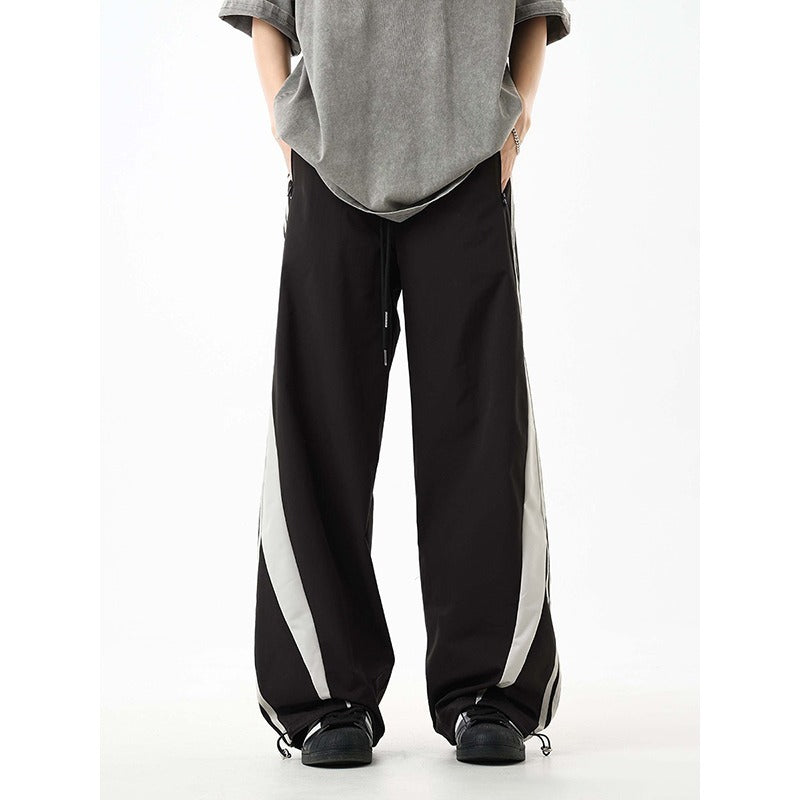 American Retro Striped Sweatpants For Men And Women
