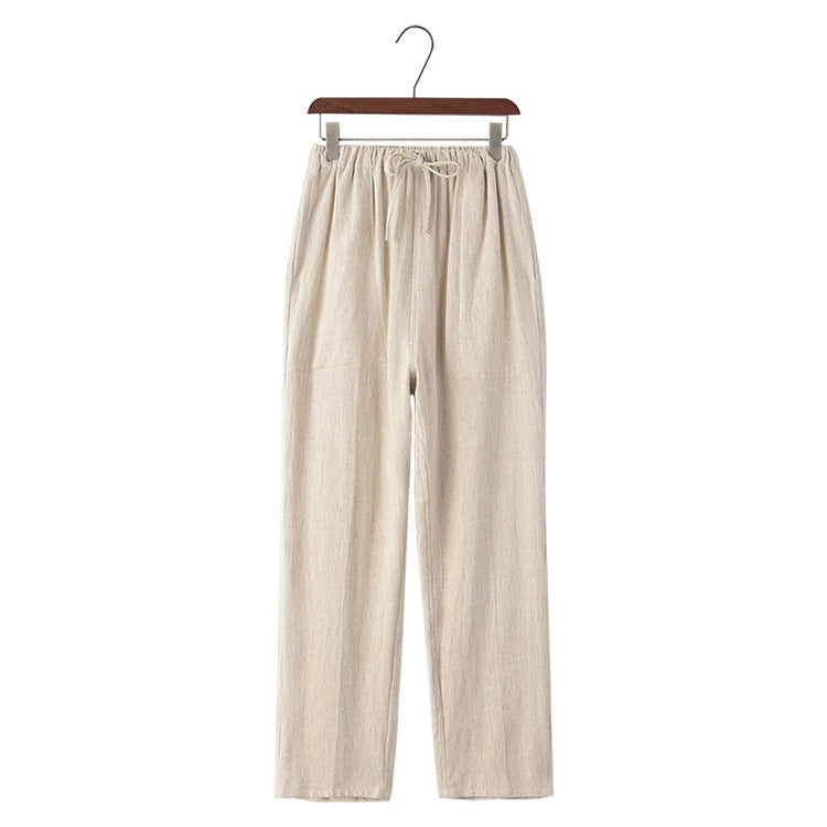 Linen Casual Pants Oversized Pants Male