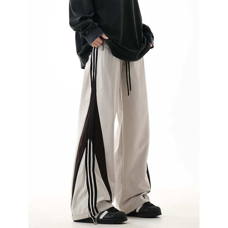 American Retro Striped Sweatpants For Men And Women