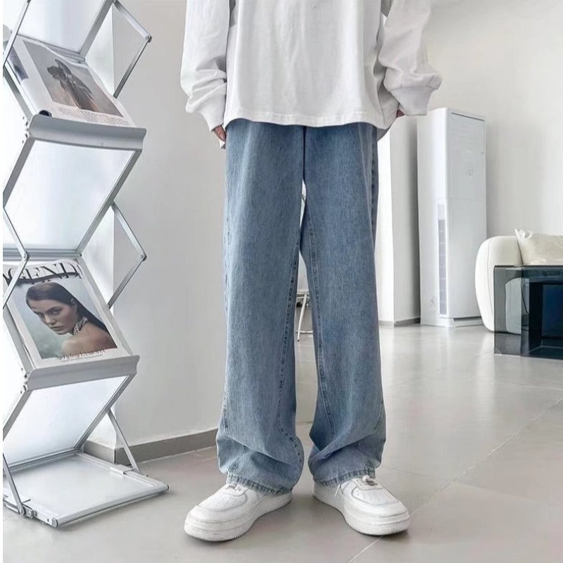 INS Hong Kong Style Loose Straight Mop Wide Leg